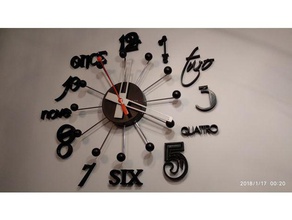 numeros reloj decoración casa decoracion artisticos pared 3d print model - Mito3D