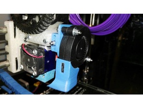 radial fan mount + duct 3d printer parts 3d print model - Mito3D
