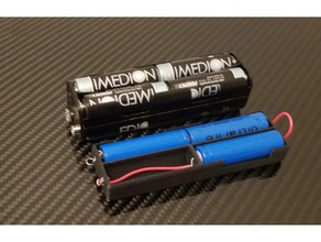 12v 8aa 3 14500 li-ion adaptateur de l'électronique pile aa titulaire la batterie au lithium 3d print model - Mito3D