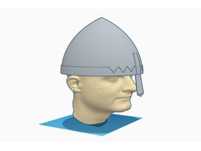 medieval norman leme a moda cosplay capacete 3d print model - Mito3D