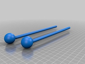 working bell xylophone mallets music 3d print model - Mito3D