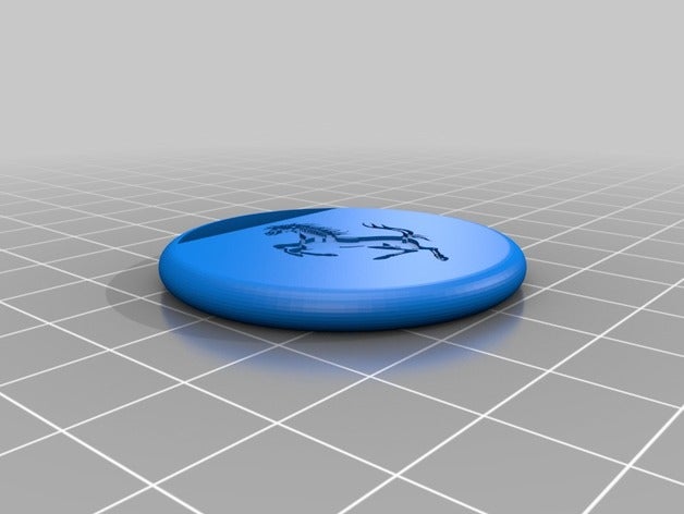 küçük basit ferrari Anahtarlık kolay 3D print model - Mito3D