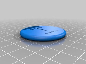 small simple tesla keyring keychains easy keychain 3d print model - Mito3D