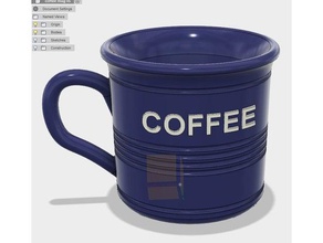 coffee mug art 3d print model - Mito3D