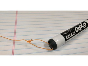 marker keeper office cap dry erase leash whiteboard 3d print model - Mito3D