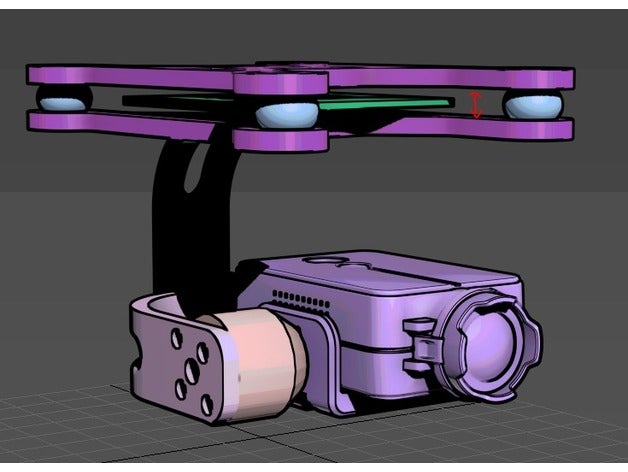 2-Achsen gimbal bgc board Kamera brushless-gimbal Kamera-gimbal mobius-gimbal runcam runcam2 hd Halter simplebgc 3D print model - Mito3D