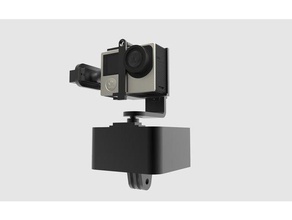 gopro 3 axis gimbal camera mount stabilizer hero 4 3d print model - Mito3D