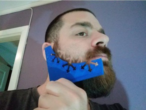 winter beard shaping tool bathroom blockscadsnowflake comb grooming 3d print model - Mito3D