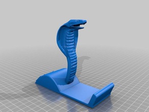 smartphone support holder cobra style mobile phone stand snake 3d print model - Mito3D