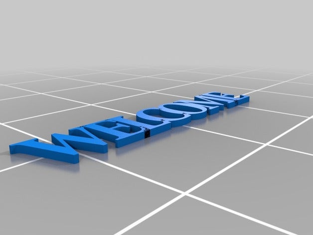 signe de bienvenue les signes et logos 3D print model - Mito3D