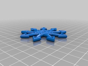 blockscad kartanesi sanat blockscadsnowflake 3d print model - Mito3D