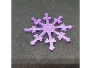 snowflake snow tinkercad winter 3d print model - Mito3D