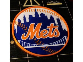new york mets coaster spor ve açık hava beyzbol içecek TEB mozaik paleti çok renkli 3d print model - Mito3D