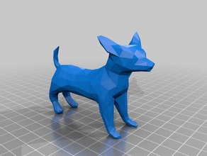 low poly chiweenie animaux chien 3d print model - Mito3D