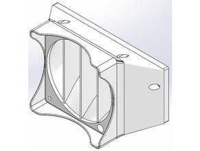 soğutma fan monte rostock'ta max v3 3d yazıcı parçaları 120mm edin fanı seemecnc 3d print model - Mito3D