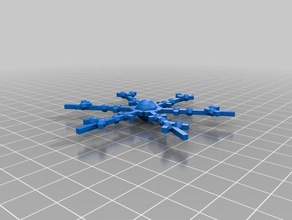 floco de neve cristal A impressão 3d 3d print model - Mito3D