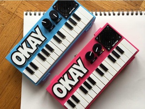 ok 2 synth a música teclado instrumento musical instrumentos musicais tudo bem okay2 oskitone piano sintetizador 3d print model - Mito3D