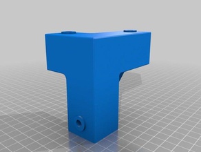 1 pulgada de tubo cuadrado la esquina Impresora 3d las piezas 3d print model - Mito3D