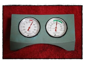 thermo-hygrometer-stand Haushalt hygrometer montieren stand thermometer thermometer-Halter 3d print model - Mito3D