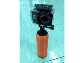action cam float grip camera gopro mount sjcam 3d print model - Mito3D