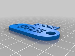 keyring inlay custamizable tinkercad organization customizable key keys 3d print model - Mito3D