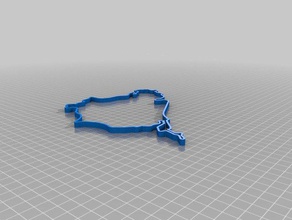 nurburgring, gara del circuito art racetrack 3d print model - Mito3D