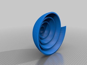 EVOLVENTEN-dini-Fläche Mathe-Kunst differential geometrie Ahorn math Oberfläche 3d print model - Mito3D