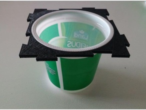 yogurt cup puzzle organizer - customizable organization box 3d print model - Mito3D