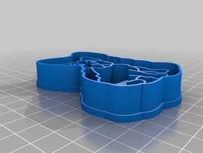 bulldog francese cookie cutter La stampa 3d 3d print model - Mito3D