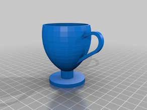 piccola tazza di gestire La stampa 3d coppa manico bevanda collo acqua 3d print model - Mito3D