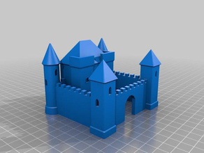 castle toys & games tower wall 3d print model - Mito3D