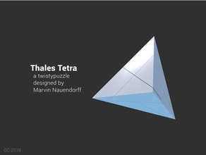 2x2 thales tetra math cubing maths puzzle pyramid rubiks cube tetrahedron twisty 3d print model - Mito3D