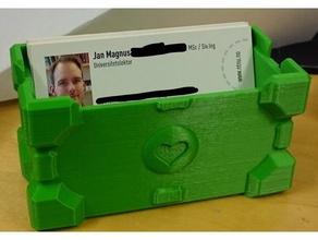 companheiro cubo de cartão visita caixa office a negócio titular do companion cube 3d print model - Mito3D