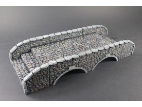 openlock ponte de pedra situado a 2 brinquedo & acessórios para jogos dnd telhas dungeon frostgrave miniaturas openforge pathfinder rpg tampo mesa o terreno telha 3d print model - Mito3D