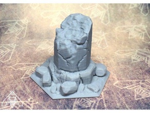 shadespire terrain sample toy & game accessories 28mm 32mm hex miniature pillar ruins warhammer 3d print model - Mito3D