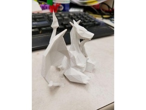 charizard - low poly apoya a los animales 3d print model - Mito3D