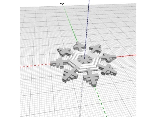 temel kar tanesi dekor 3d baskı blockscadsnowflake Noel dekorasyon 3D print model - Mito3D