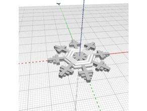 temel kar tanesi dekor 3d baskı blockscadsnowflake Noel dekorasyon 3d print model - Mito3D