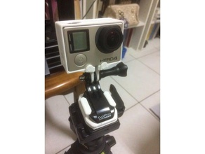 gopro hero4 tripod holder camera 3d print model - Mito3D