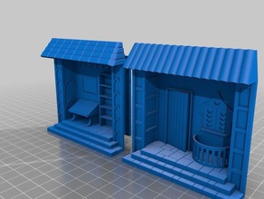city blanos - recessed doorways alcoves buildings & structures 3d print model - Mito3D