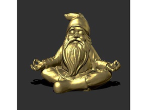 zen gnome senza colomba le creature medidation 3d print model - Mito3D