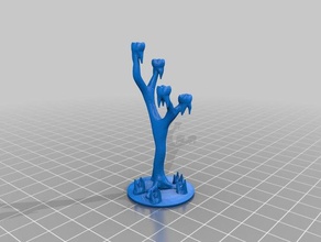 tooth tree 1 playsets horror miniature scenery rpg teeth werewolf forsaken 3d print model - Mito3D
