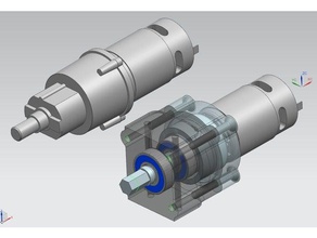 harbor freight cordless drill motor bb gearbox conversion robotics ball bearing robot 3d print model - Mito3D