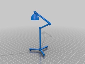 miniatura lámpara de piso el modelo los muebles la luz iluminación en pie 3d print model - Mito3D