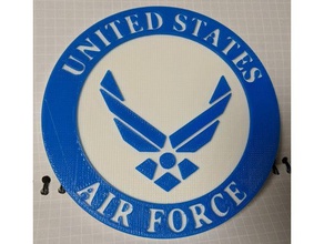 us la fuerza aérea de cartel logotipo decoración militar 3d print model - Mito3D
