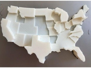united states learning airplane airport data visualization height map international statistics usa 3d print model - Mito3D