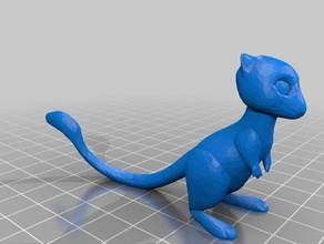 in piedi mew-pokemon le creature mew pokemon 3d print model - Mito3D