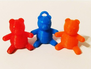 minuscule ours en peluche animaux animal l'ours les fêtes de noël mignon peu ornement petite la teddybear jouet 3d print model - Mito3D