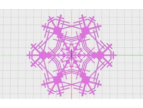compliqué de flocon neige 2d art blockscadsnowflake 3d print model - Mito3D
