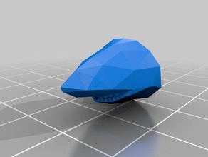 tiburón cabeza baja poli a los animales 3d print model - Mito3D